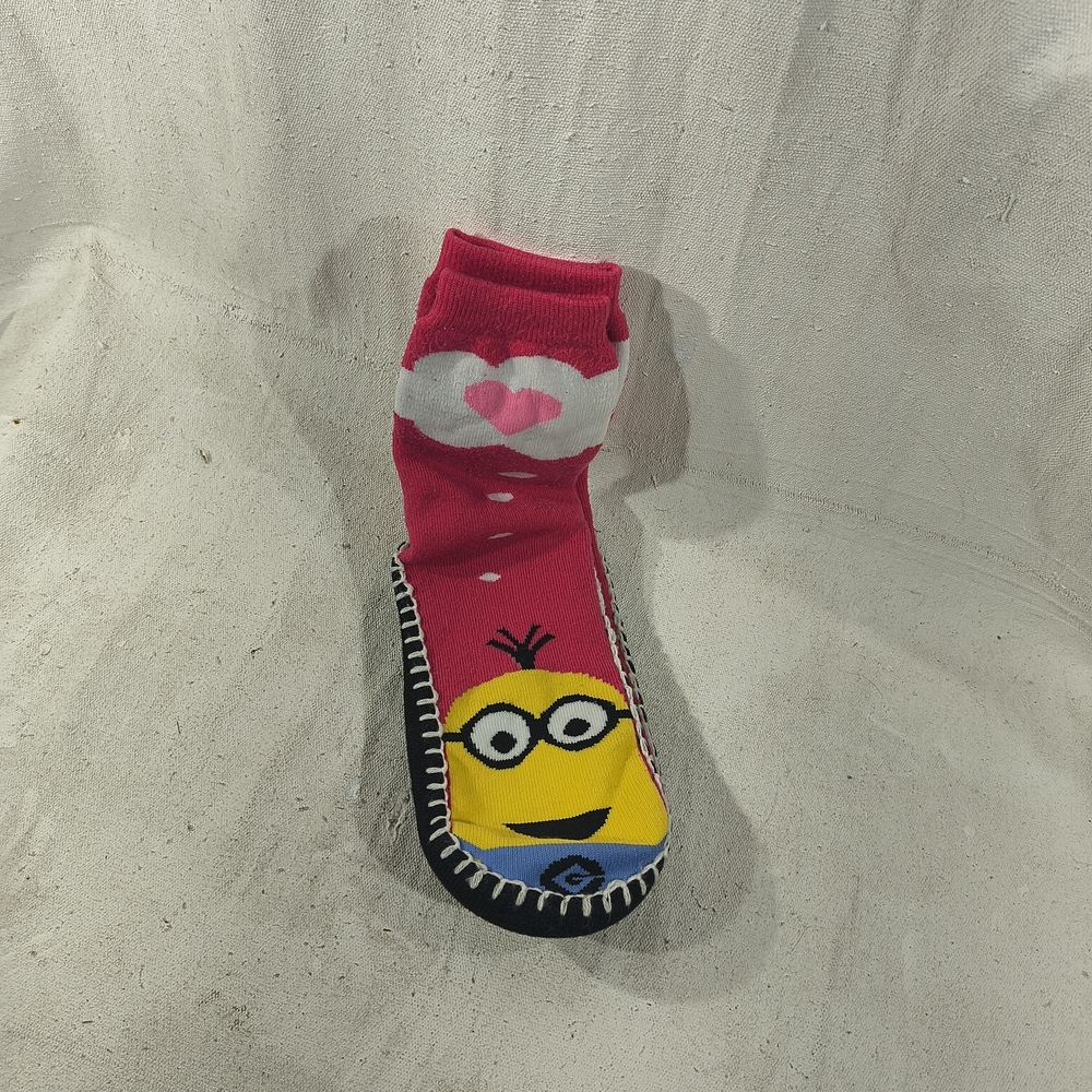 Source Unknown Pink and Yellow Character Socks